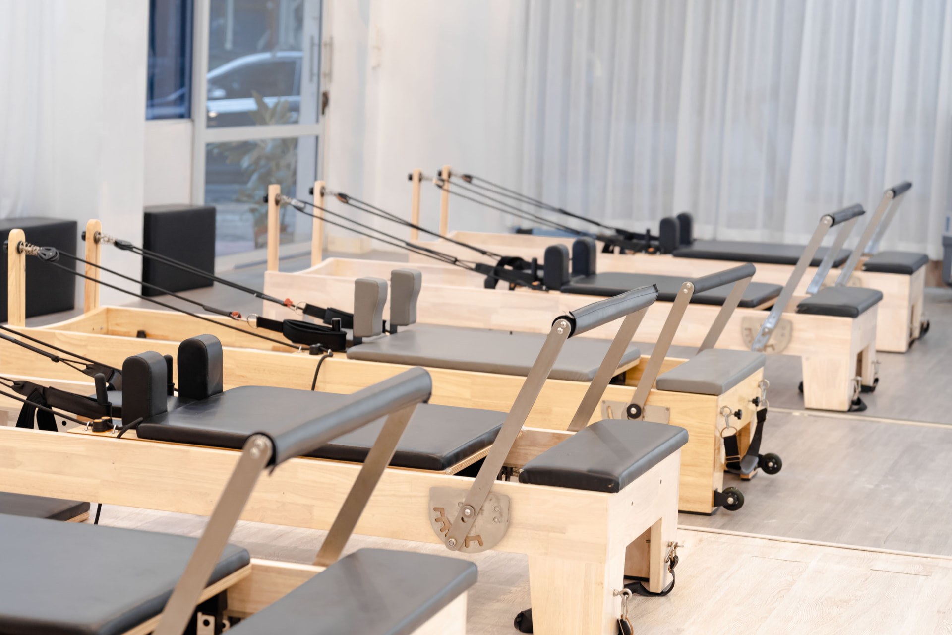 Pilates studio with reformer equipment in New York City